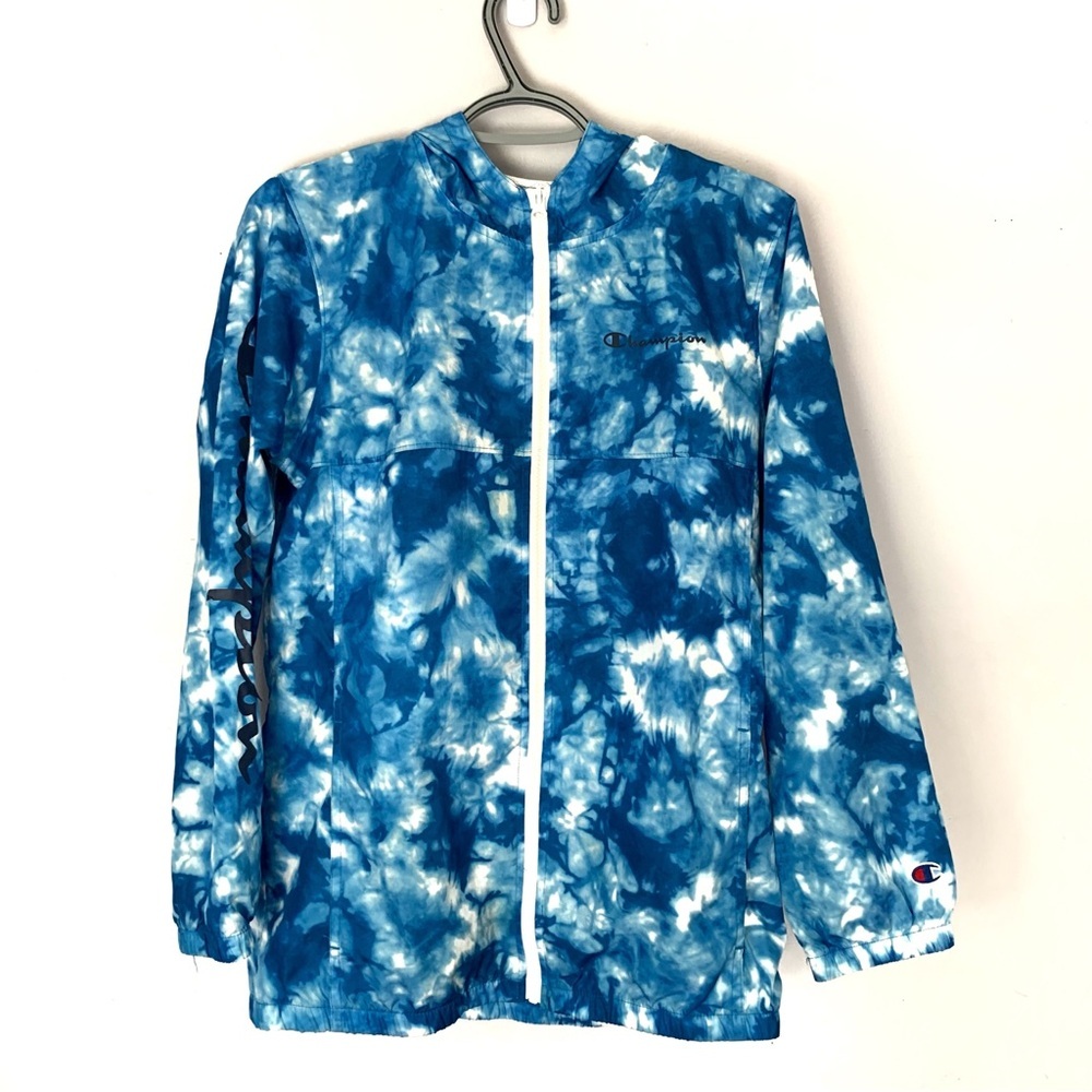 Champion Size Large Blue Windbreaker